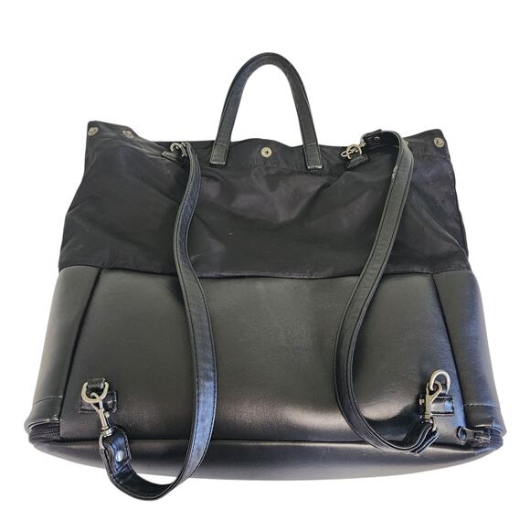 Vimmia Active Convertible Backpack Tote Bag Black Travel Zip Bottom Faux Leather - Picture 9 of 16